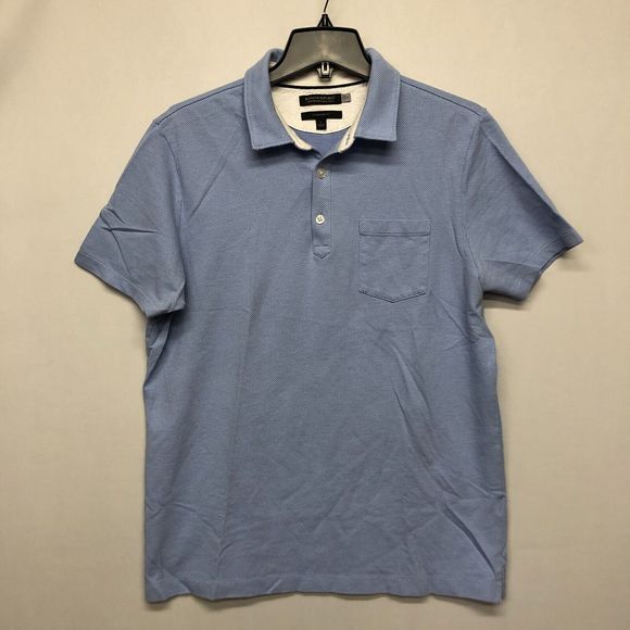 Banana Republic Men Short Sleeve Polo Shirt Top Size Large Standard Fit B225 -2 - Picture 1 of 12